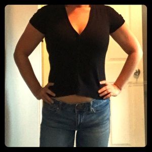 ❤️ NY&Co. Short Sleeve Black Sweater